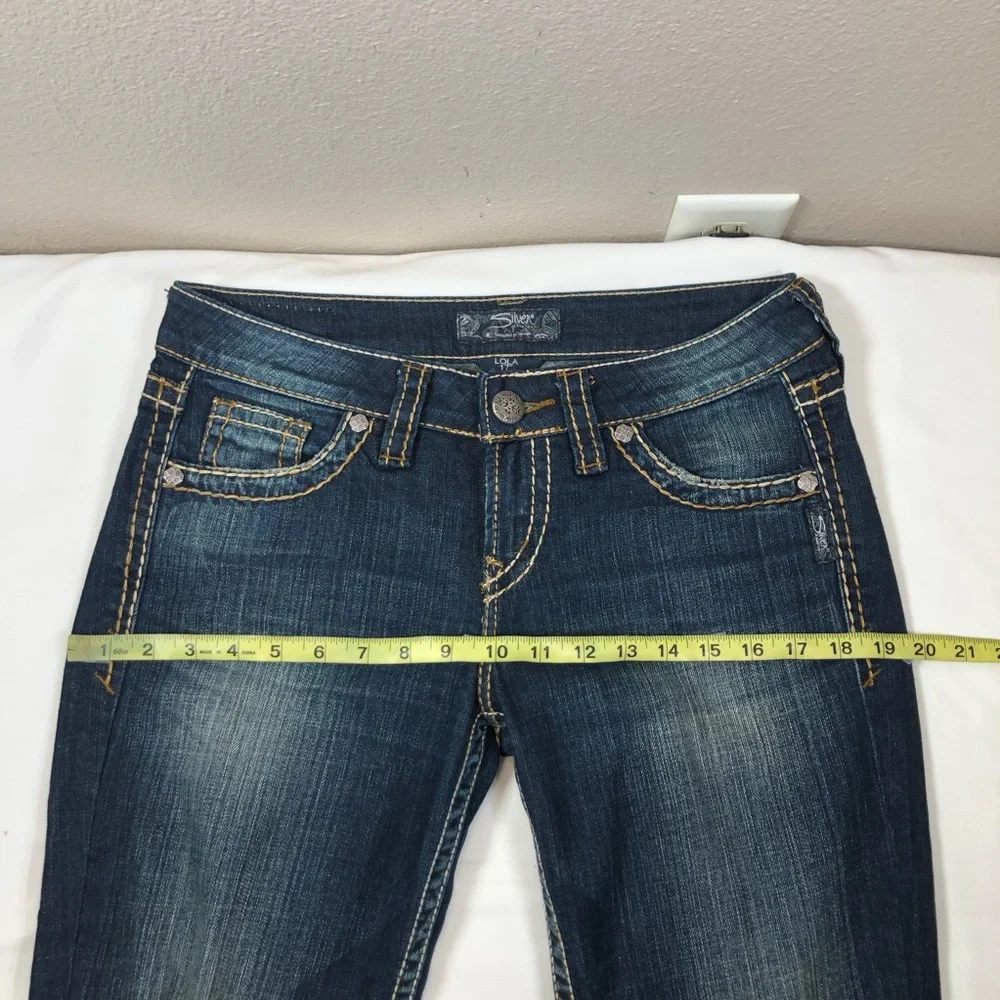 Silver Jeans Co Lola 17” Cotton Mix Dark Wash Straight Leg Jeans W27 L32